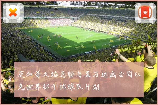 芝加哥火焰急盼与莱万达成合同以免世界杯干扰球队计划